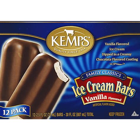 Kemps Vanilla Ice Cream Bars 12 2 5 Fl Oz Bars Sandwiches Bars