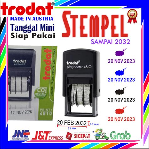 Jual Stempel Trodat Tanggal Bulan Tahun Otomatis Angka Date Stamp