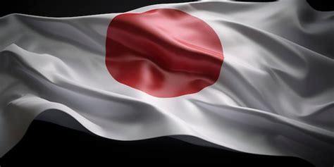 Japan's flag showcased with its iconic red and white design Generative ...