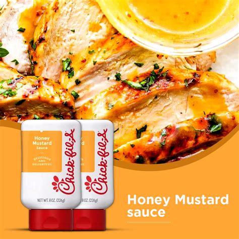 Buy Chick Fil A Sauce 8 Oz Squeeze Bottles Honey Mustard Pack Of 2 For Dipping Drizzling