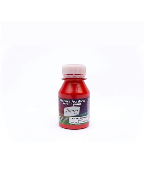 Pintura Acrílica Al Frío Franco Arte 60 Ml Rojo Primario