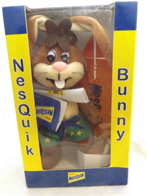 Nestle Nesquik Plush Bunny With Surfboard and Towel 1999 Ram International BRAND NEW - Etsy