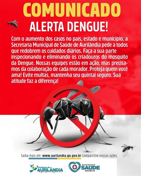 Comunicado Alerta Dengue Prefeitura Municipal De Aurilândia