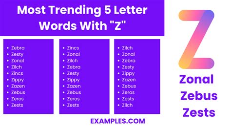 5 Letter Words With Z 450 List Meaning PDF