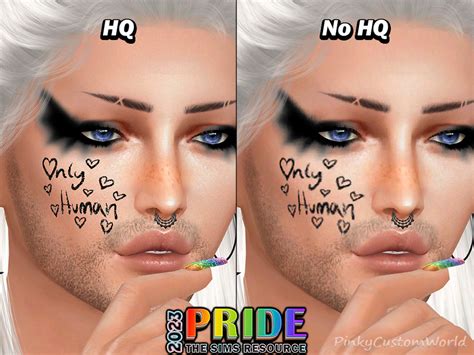 The Sims Resource Pride 2023 Only Human Glitter V2 Facepaint