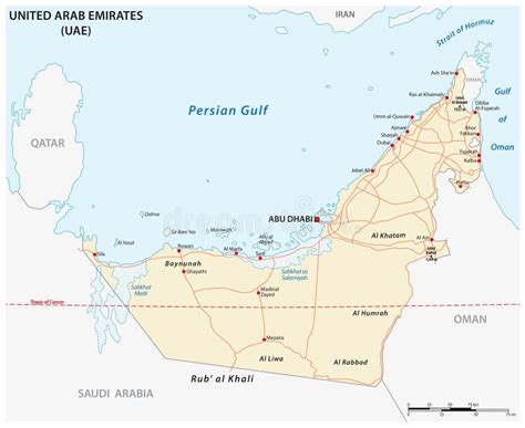 路线矢量图阿联酋地图 向量例证 插画 包括有 迪拜 详细 背包 伊朗 阿拉伯 酋长管辖区 分级显示 232906353