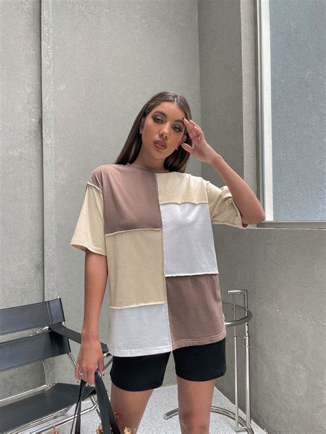 Stylish Colorblock Longline Tee