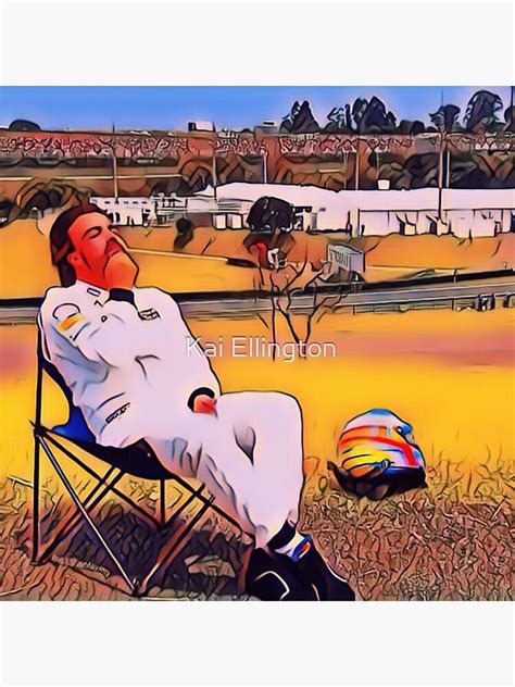 Fernando Alonso Deck Chair Poster By Kai Ellington Redbubble