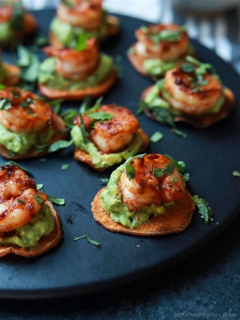 Cajun Shrimp Guacamole Bites Paleo Gluen Free Party Appetizer Recipe