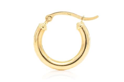 Icebox 3mm Diamond Cut Hoop Earrings 14k Solid Gold Xs