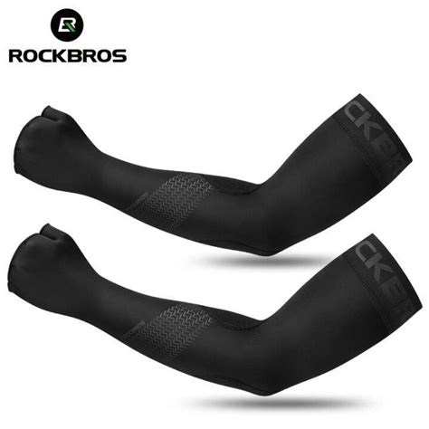 Rockbros Cycling Sunscreen Anti Uv Arm Sleeves Ice Silk Fabric