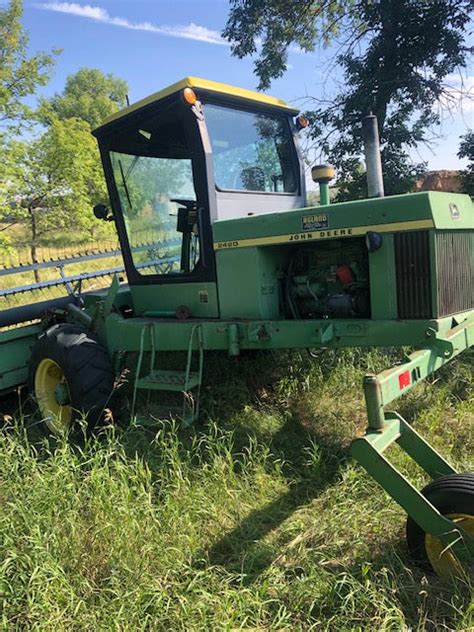 John Deere 2420 Diesel Swather For Salvage — Huber Ag Equipment Ltd