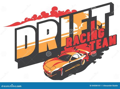 Japanese Racing Drift Car Logo Cartoon Vector | CartoonDealer.com ...