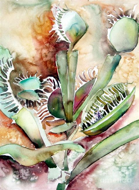 Venus Fly Trap Painting By Mindy Newman