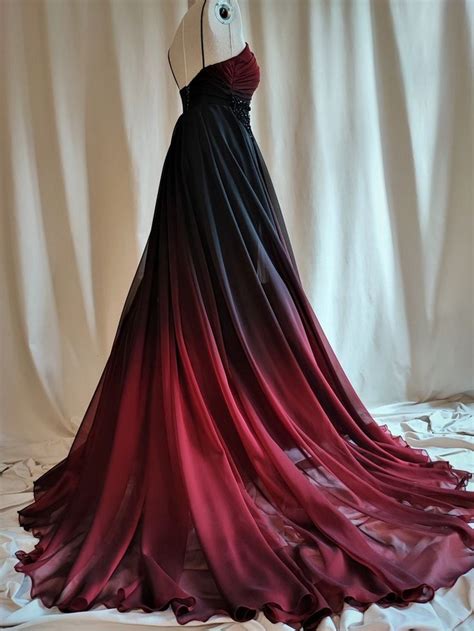 Buy Hand Painted Ombre Dress Colorful Wedding Dress Long Mother Of