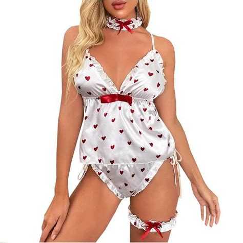 Sasaquoy Coordonnes Ensemble Lingerie Amour Bowknot Sous V Tements