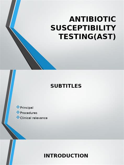 antibiotic susceptibility testing ast  microbiology