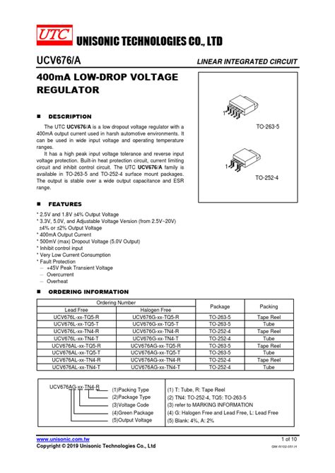 Ucv Data Sheet Utc