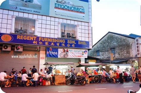 月光下のApplefish 槟城美食 Wantan Mee Curry Mee Lebuh Chulia Penang