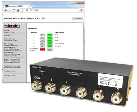 RemoteRig Antenna Switch AS-1289 Remote Control for Radio and Rotator ...