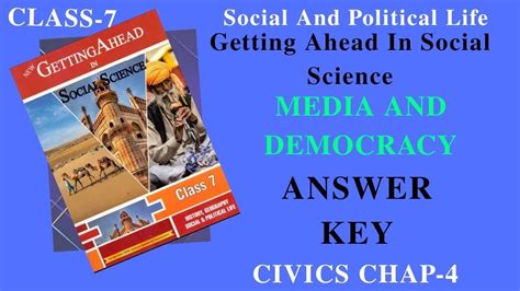 Media And Democracy Class7 Social And Political Answer Key Youtube