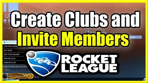 How To Make A Club In Rocket League And Invite Players To Clan Fast