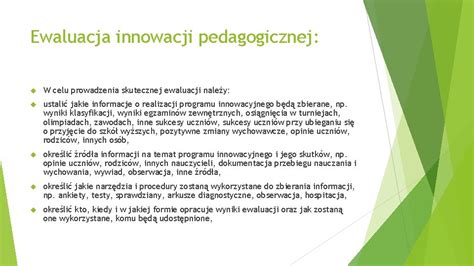 Innowacje Pedagogiczne Podstawa Prawna ROZPORZDZENIE MINISTRA EDUKACJI