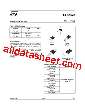 T T Tr Datasheet Pdf Stmicroelectronics