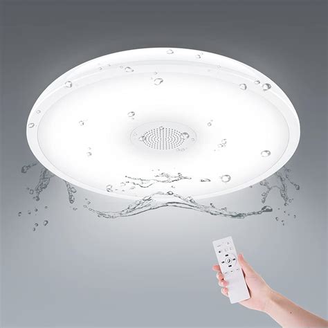 Upgrade Music Ceiling Light With Bluetooth Speaker For Bathroom Horevo