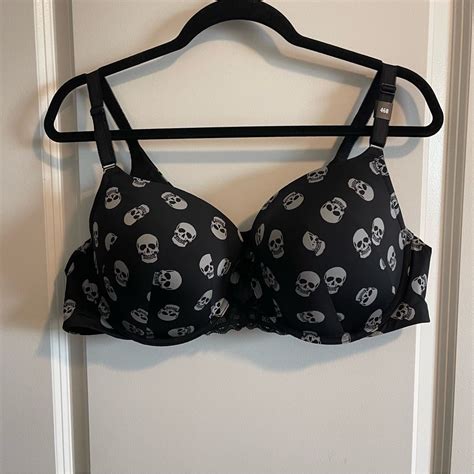 Torrid Blackwhite Skull Push Up T Shirt Smoothing Bra 46b Nwt In 2024