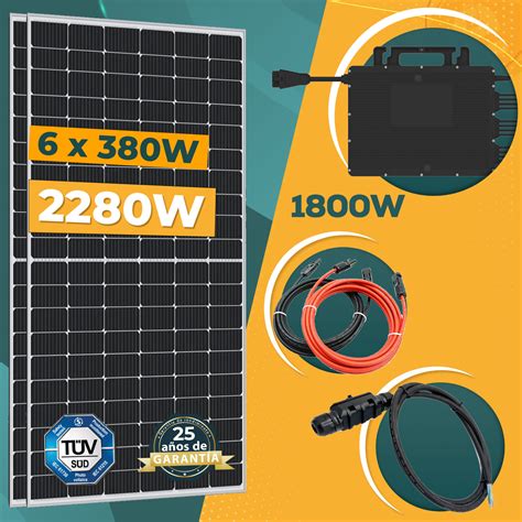 W Kit Solar Fotovoltaico Sistema Solar Conjunto Completo Panel