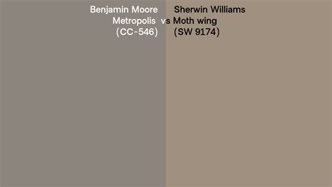 Benjamin Moore Metropolis Cc Vs Sherwin Williams Moth Wing Sw