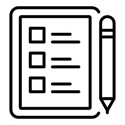 Tablet To Do List Icon Outline Vector Hand Notepad 15891260 Vector Art