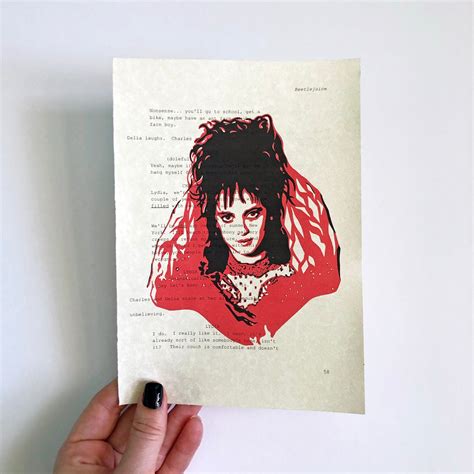 Beetlejuice Tim Burton Movie Script Maitland Lydia 80s Etsy