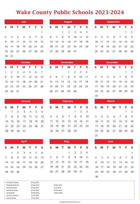 Wake County Public Schools Calendar Holidays 2023 2024