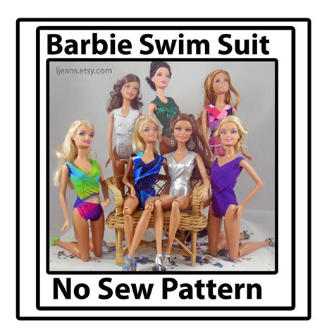 No Sew 11 In Barbie Doll Swim Suit Pattern