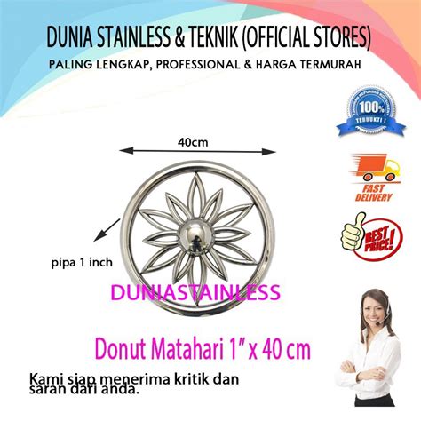 Donat Matahari Stainless 1 X 40cm Ornamen Stainless Lazada Indonesia