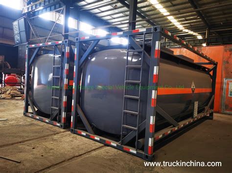 20feet Steel Lined PE ISO Container Tank For Hydrochloric Acid Sodium