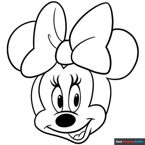 Minnie Mouse Face Coloring Page