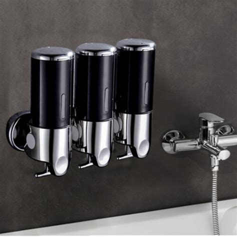 Bottles Bathroom Shower Soap Shampoo Gel Dispenser Pump Wall Mounted