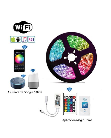 SECUENCIAL PARA CINTA LED RGB POR WIFI COMPLATIBLE CON ALEXA Y GOOGLE