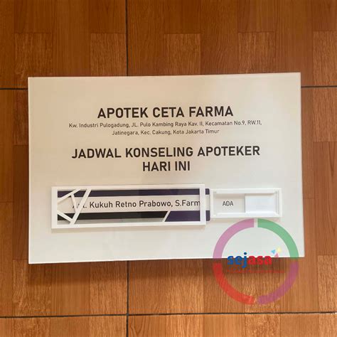 Jual Papan Informasi Apotek Papan Praktek Apoteker Shopee Indonesia