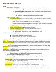 MIDTERM Pdf MGMT 449 Midterm I Study Guide CH 01 What Is Strategic