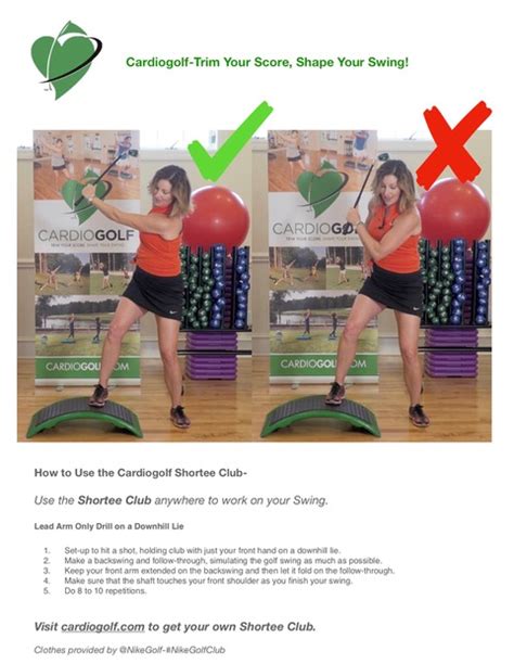 Cardiogolf Drills And Exercises With The Shortee Club Lead Arm Only