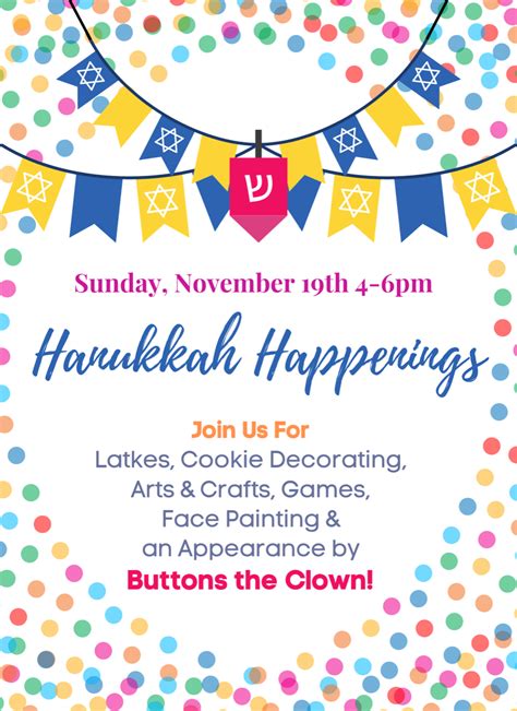 Join Us For Hanukkah Happenings On November Th Temple B Nai Jeshurun