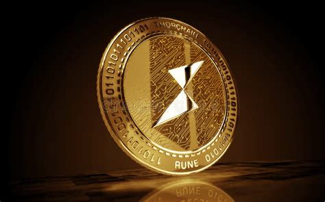 Thorchain Rune Cryptocurrency Golden Coin D Illustration Stock