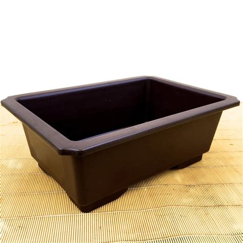 Deep Rectangle Plastic Bonsai Pot D3 Herons Bonsai