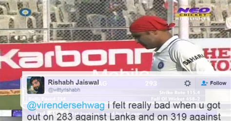 Virender Sehwag Trolls A Twitter User In The Most Epic Way