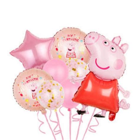 Peppa Pig Pepa Familia Goerge Set Globos Metalizado