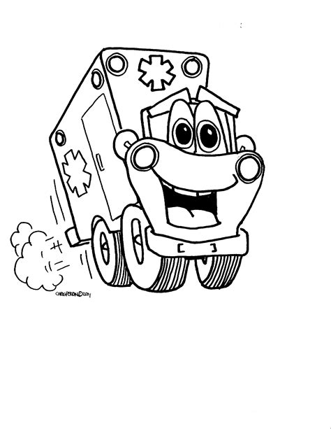 Ambulance coloring pages to download and print for free